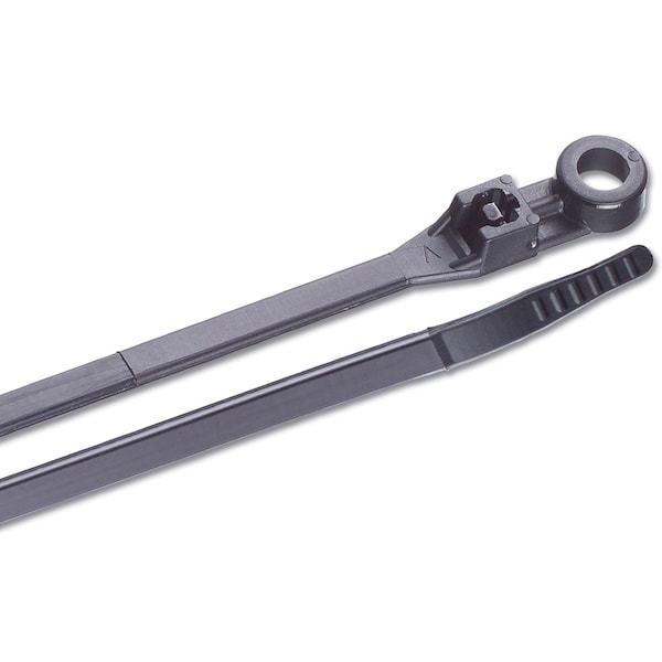 Ancor Cable Tie, 8 in L, 2 in Max Bundle Dia., Black, Nylon 6/6, 50 lb Strength 199228 - main